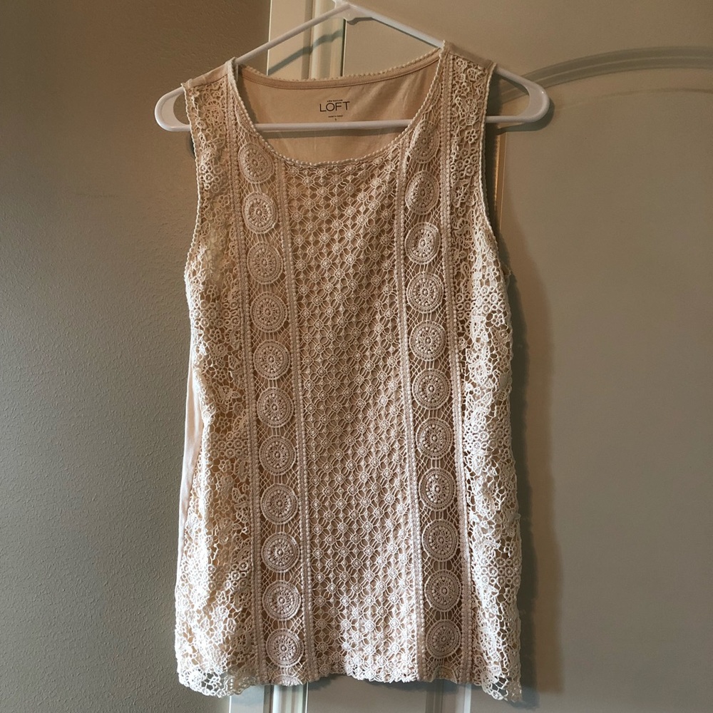 Loft crochet front tank